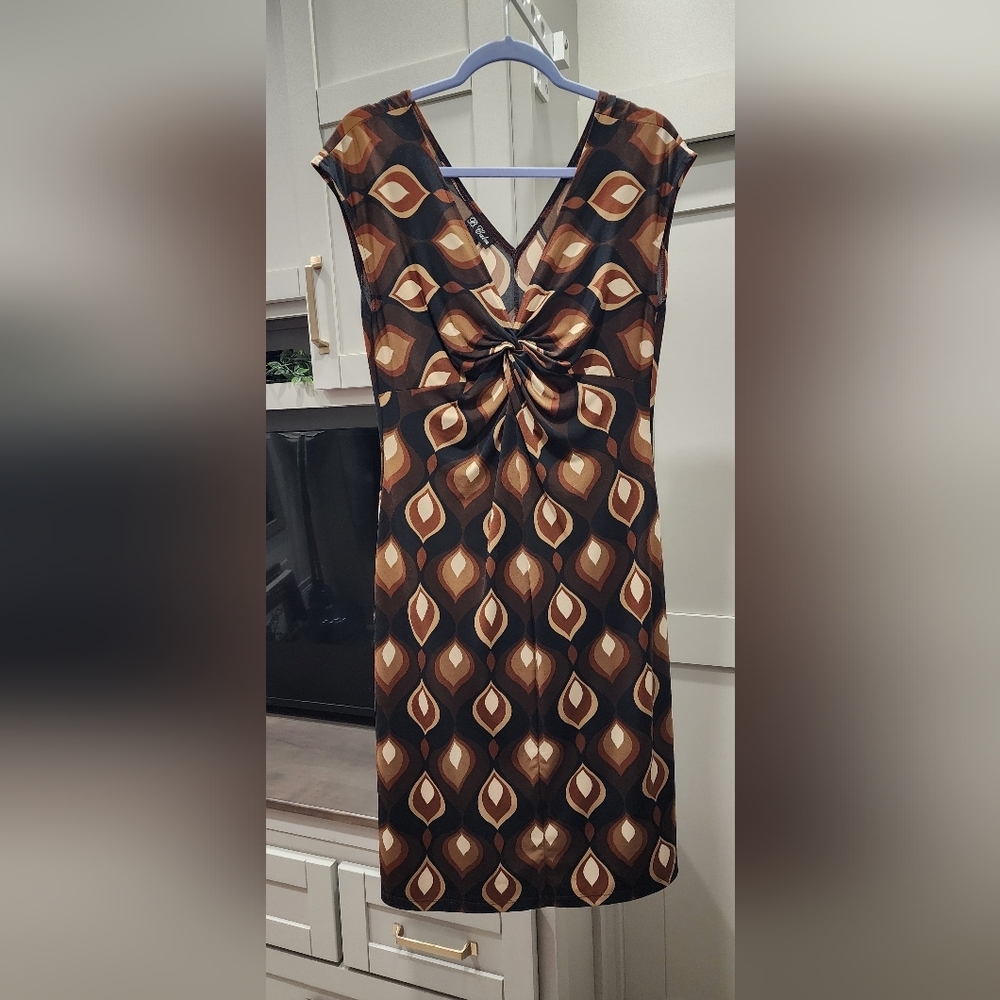 B. Calm Fall Colored Midi Dress